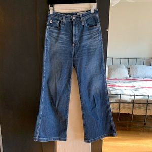 AG Yvette high waist wide leg ankle denim